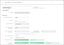 Campaign Manager 360 Path to Conversion report