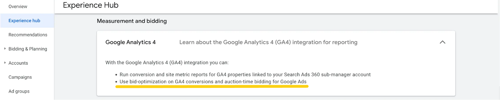SA GA4 bidding 48
