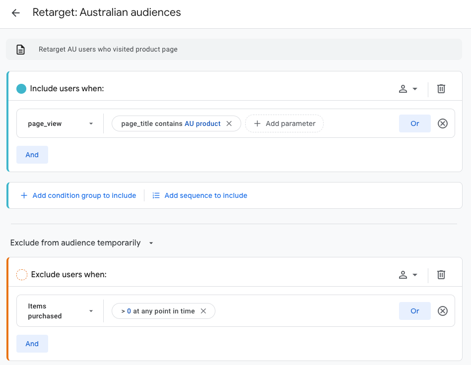Target or retarget audiences 37