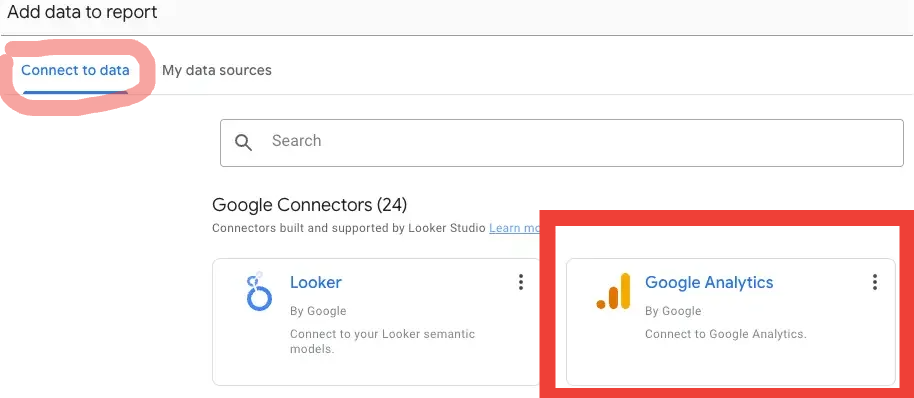 GA4 looker studio connect 3
